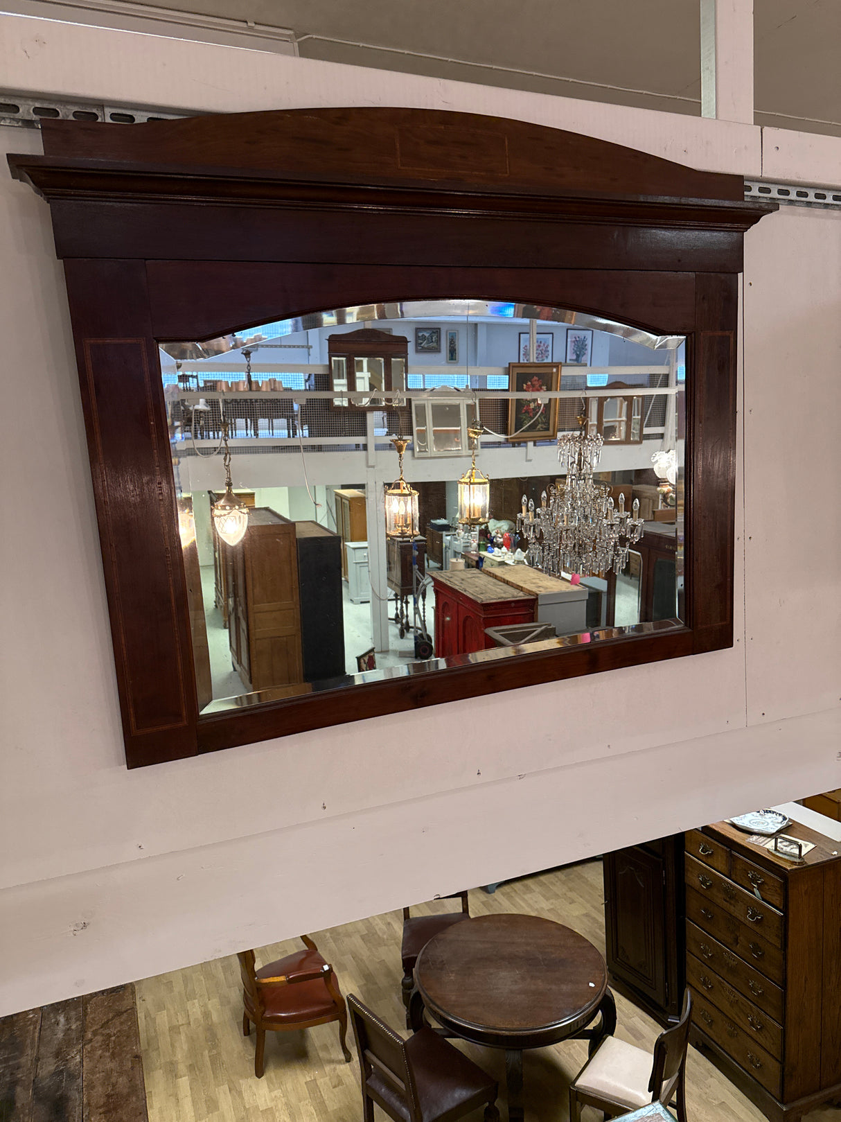 Beautiful mahogany framed mirror