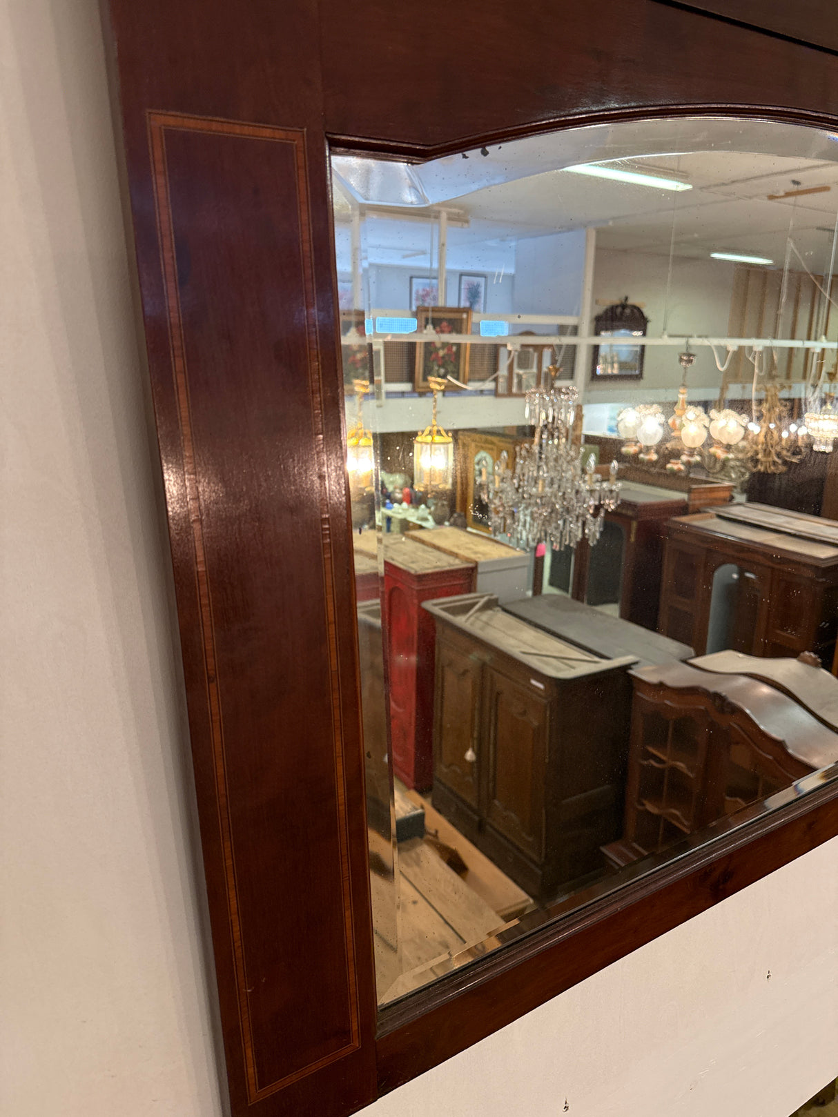 Beautiful mahogany framed mirror