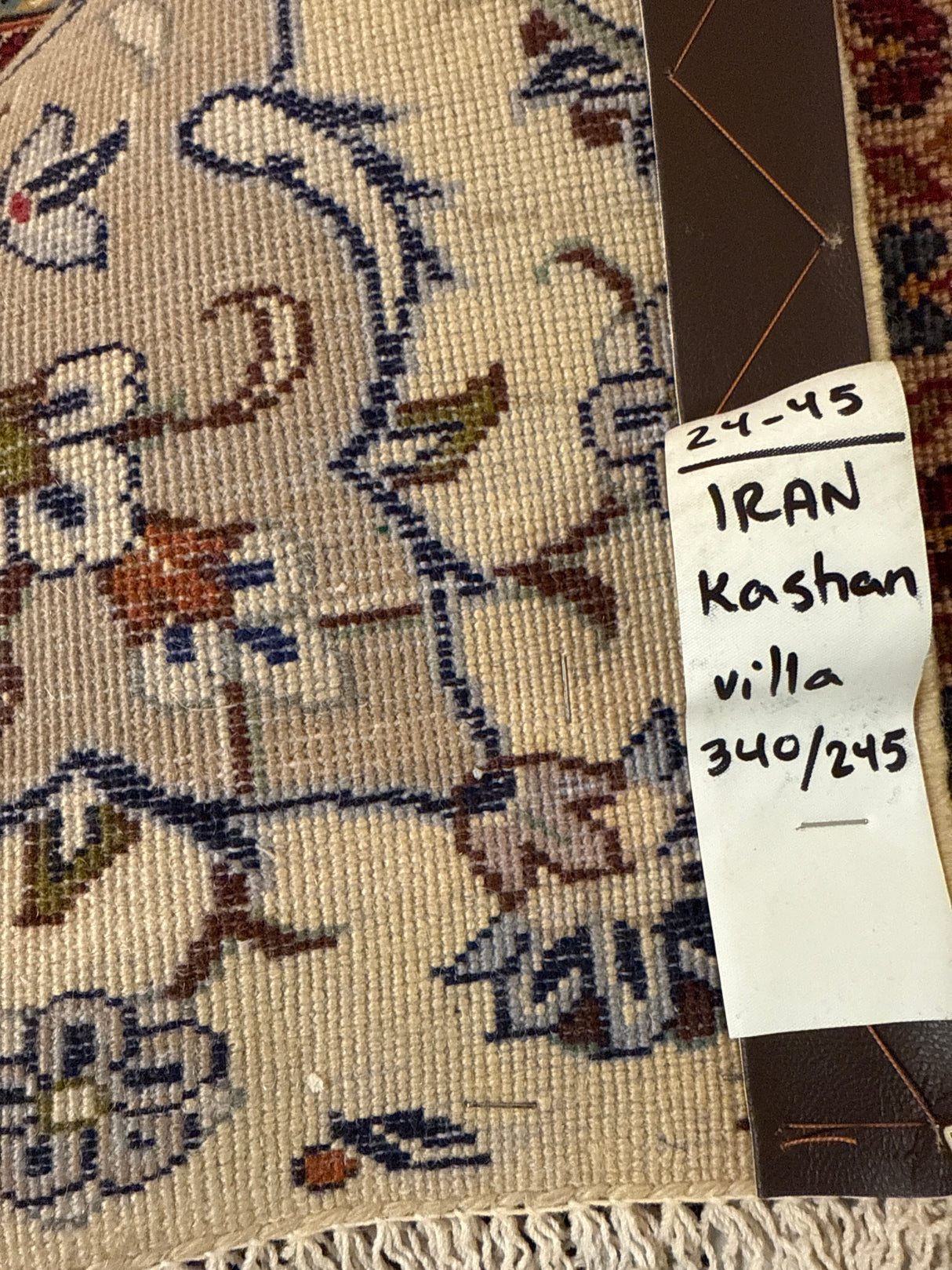 Upea aito käsinsolmittu villamatto 340cm x 245cm Kashan