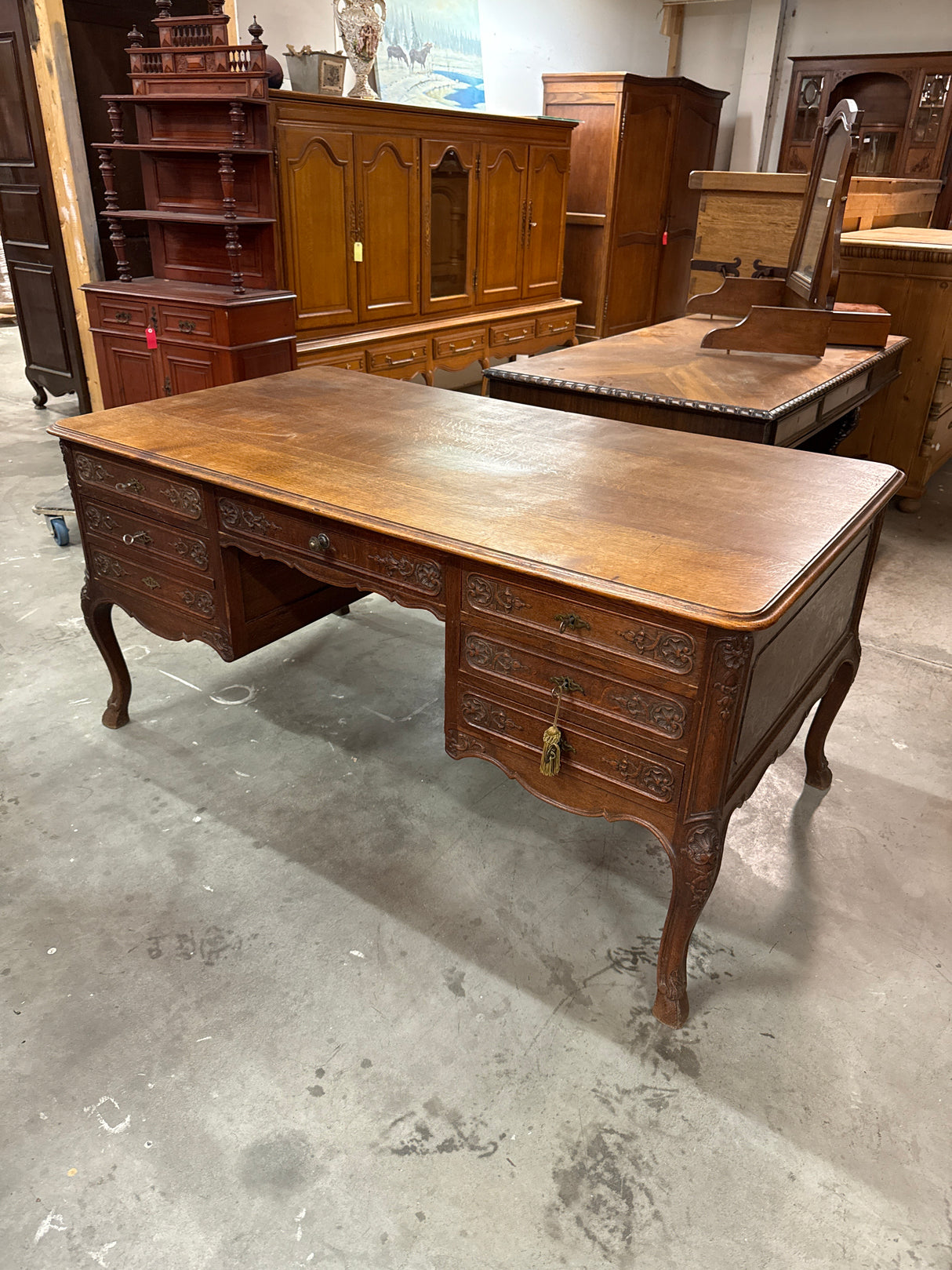 Rokokoo-johtajankirjoituspöytä L.160cm,S.90cm, K.77cm