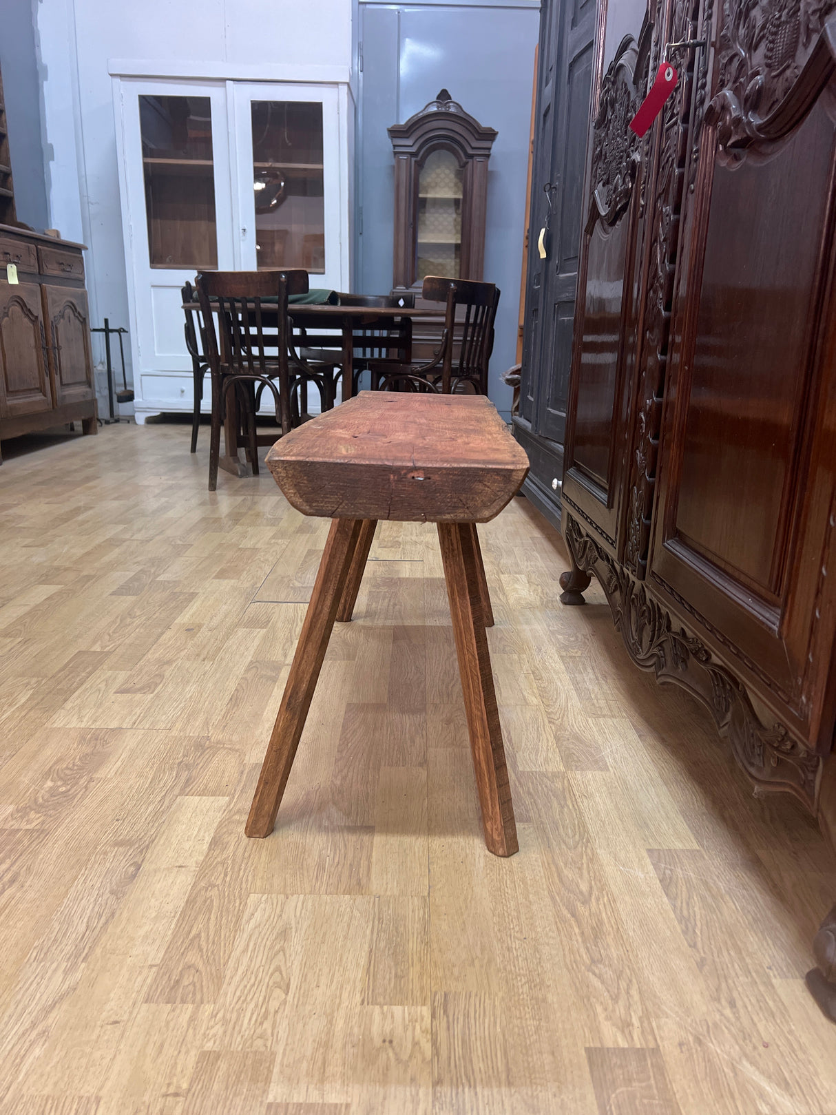 Hieno talonpoikais penkki L. 99cm, S. 26cm ja K. 47,5cm