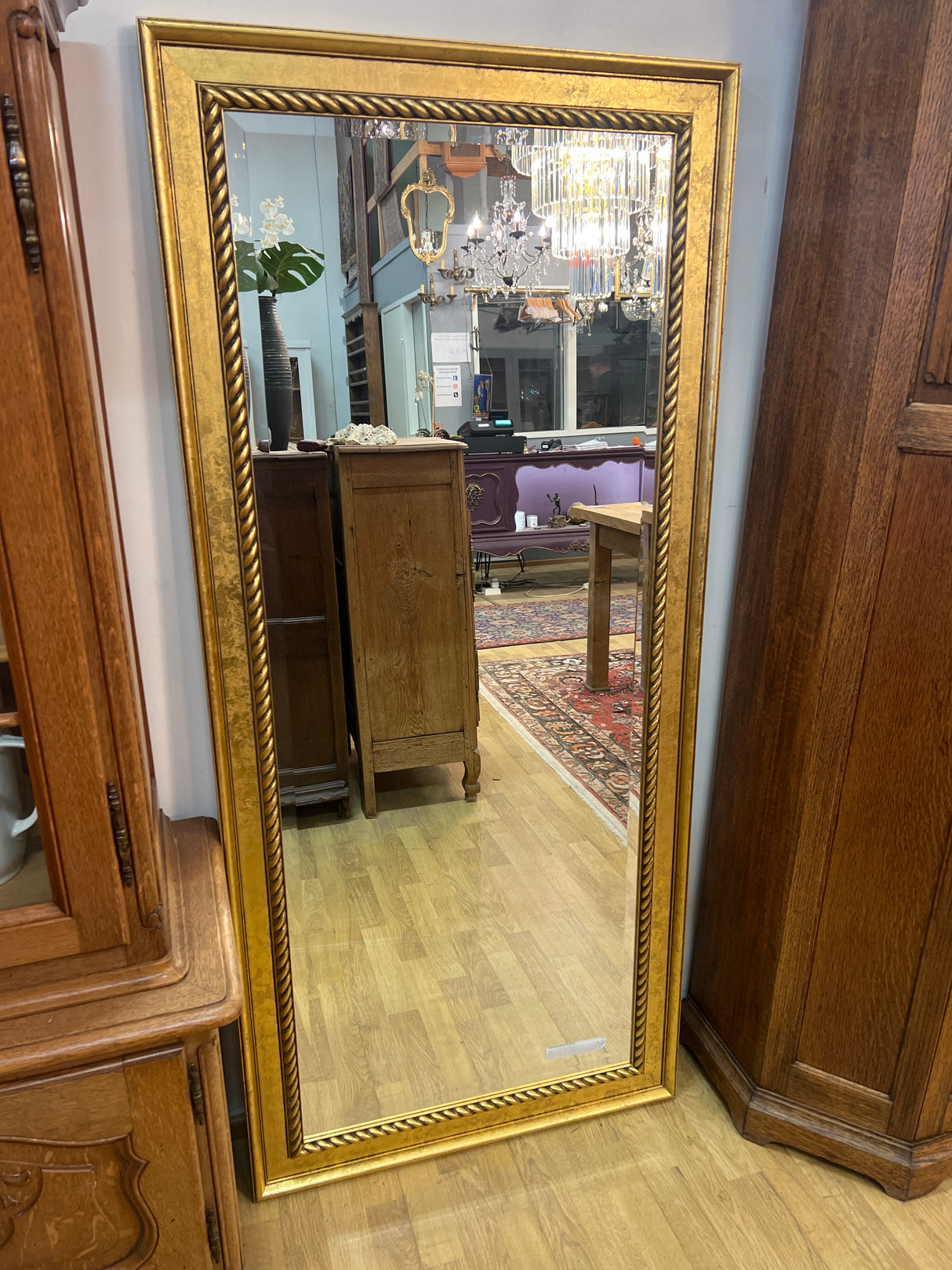 Beautiful faceted mirror W 74cm and H 164.5cm