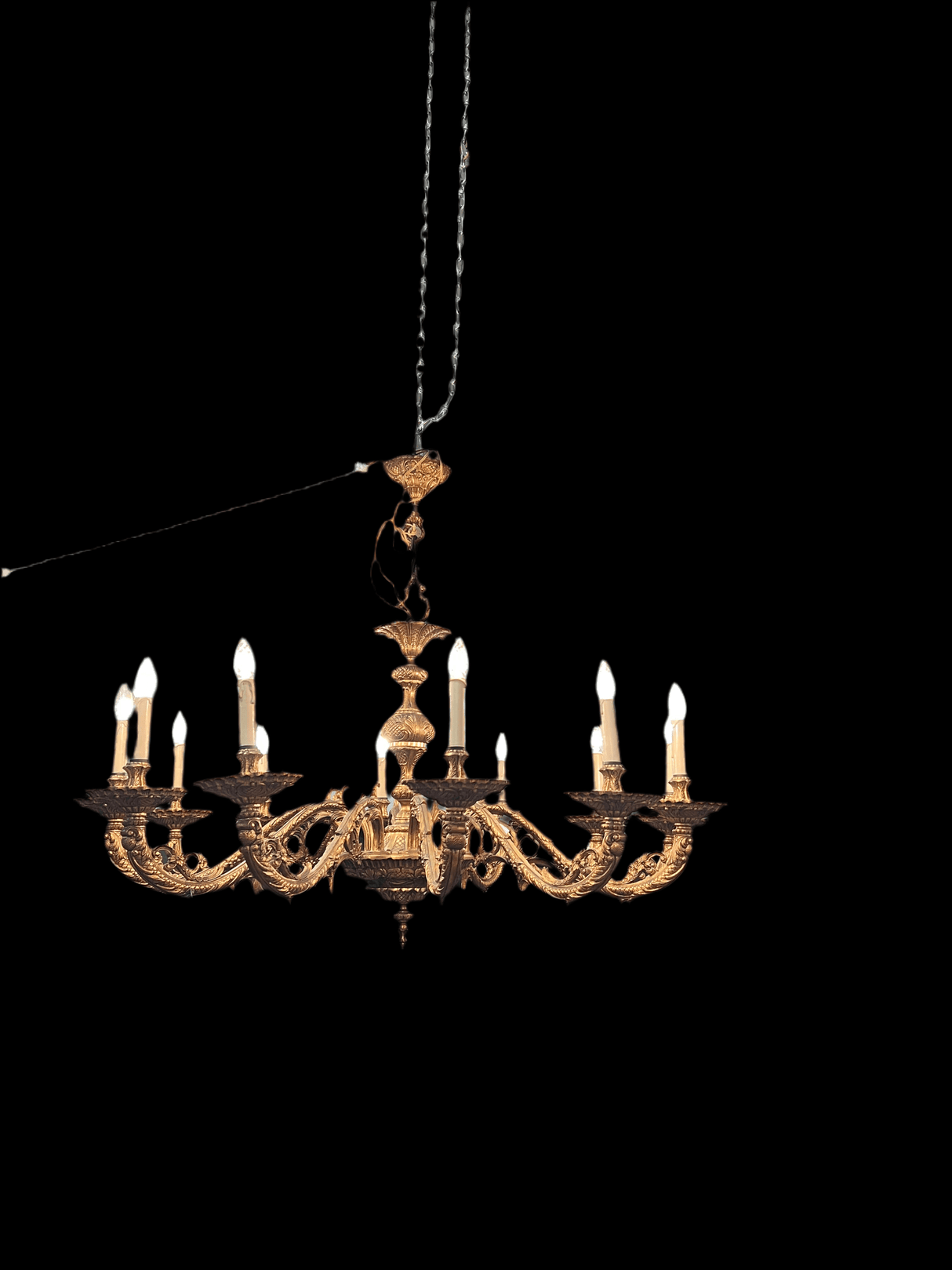 Gorgeous baroque crown in gilded bronze