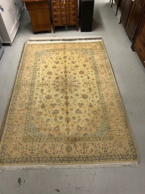 Upea aito käsinsolmittu villamatto 296cm x 203cm Kashan