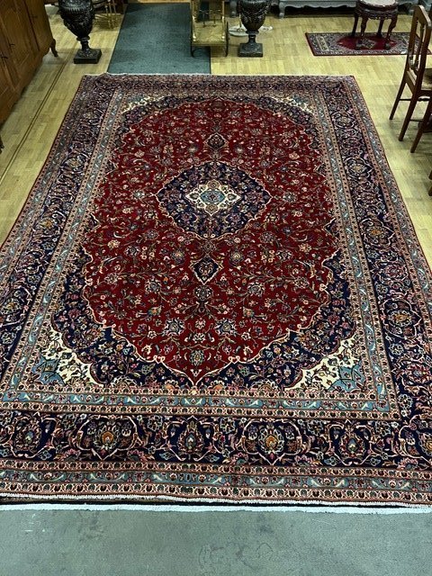 Gorgeous authentic hand-knotted wool rug 430cm x 295cm Kashan
