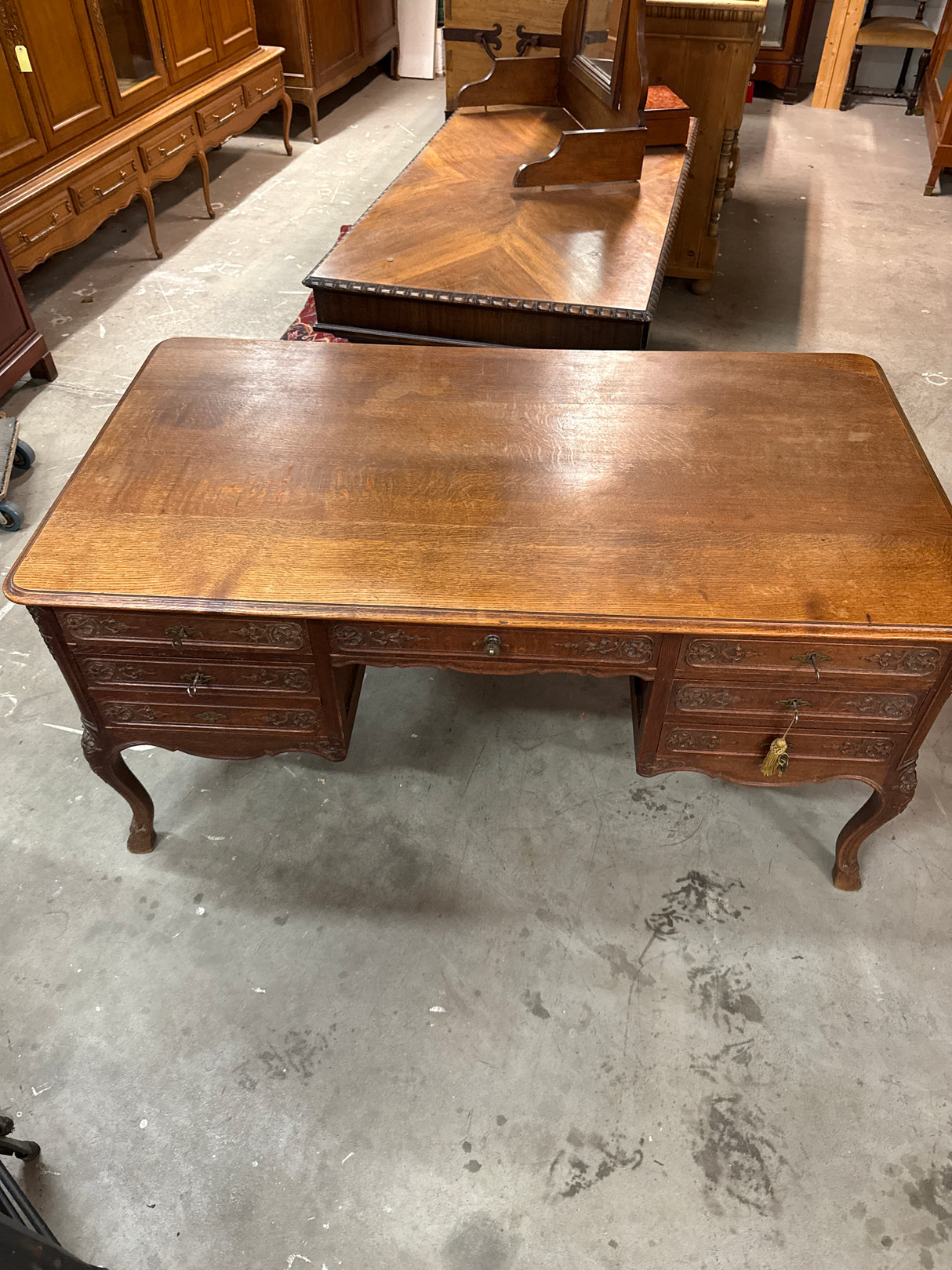 Rokokoo-johtajankirjoituspöytä L.160cm,S.90cm, K.77cm