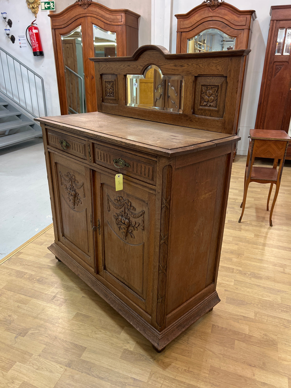 Art Nouveau mirrored sideboard