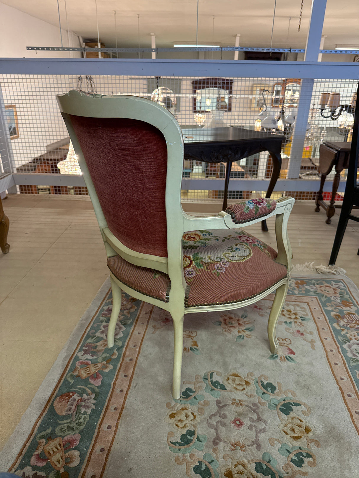 Kobelin-upholstered rococo chair