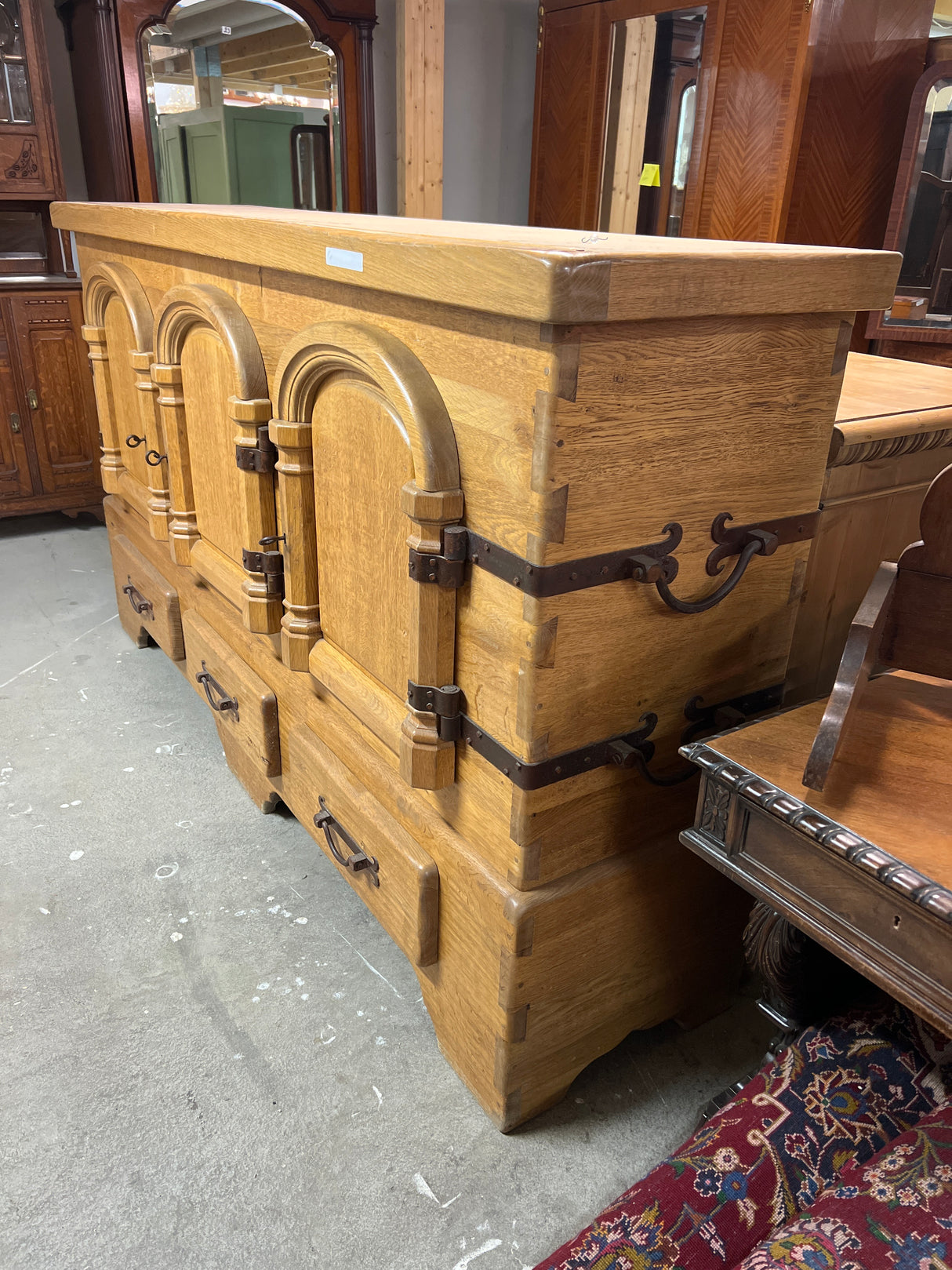 Gorgeous oak sideboard L.232.5cm, D. 56cm and H. 130cm