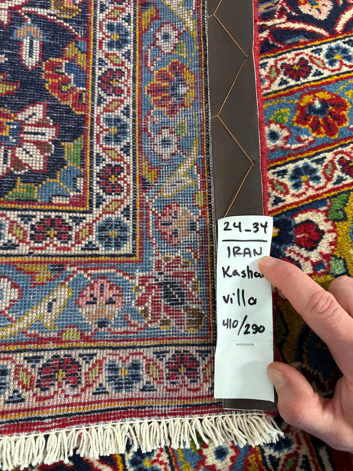 Authentic Hand-knotted wool rug 410cm x 290cm Kashan