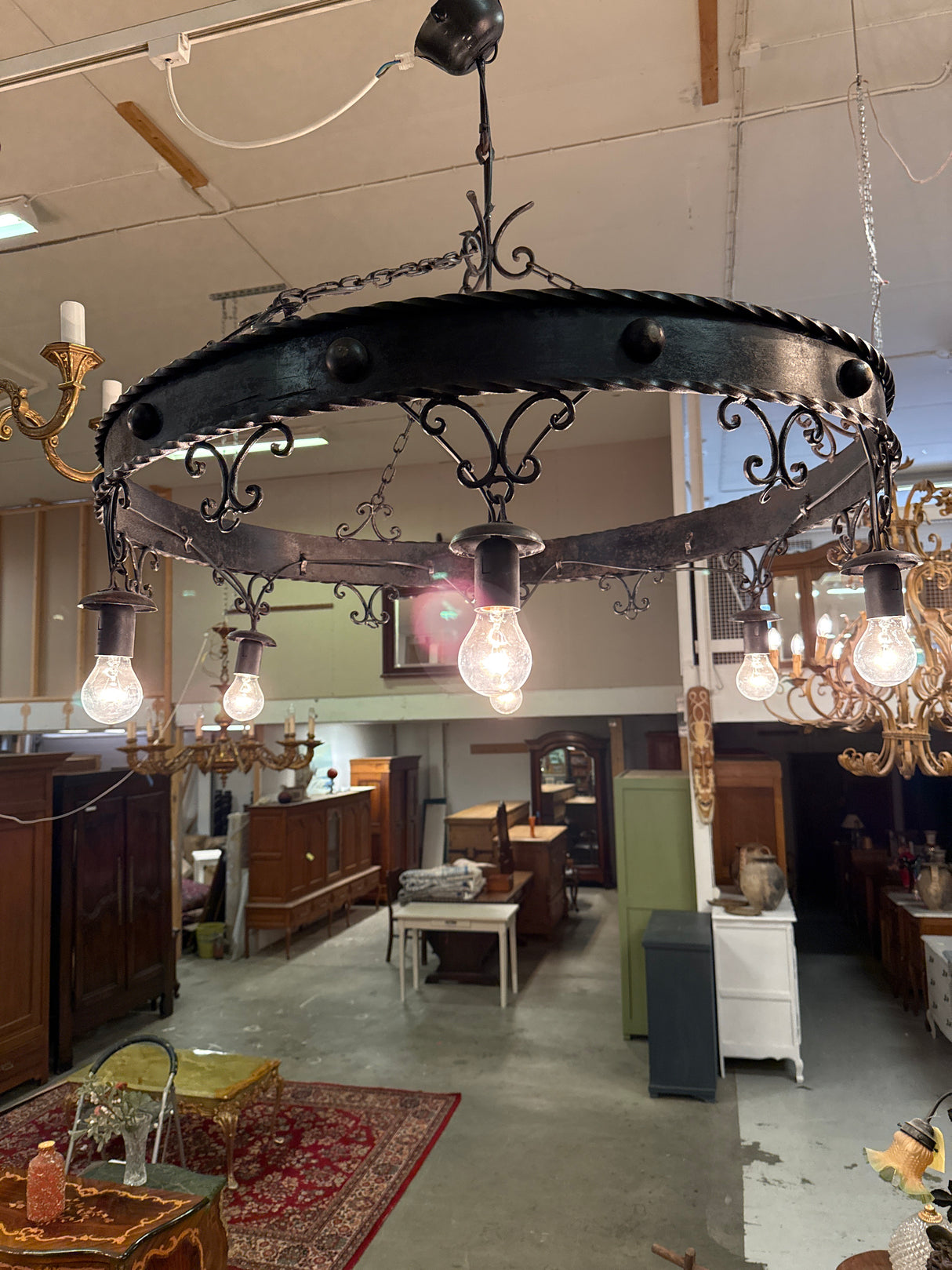 Stunning wrought iron lamp