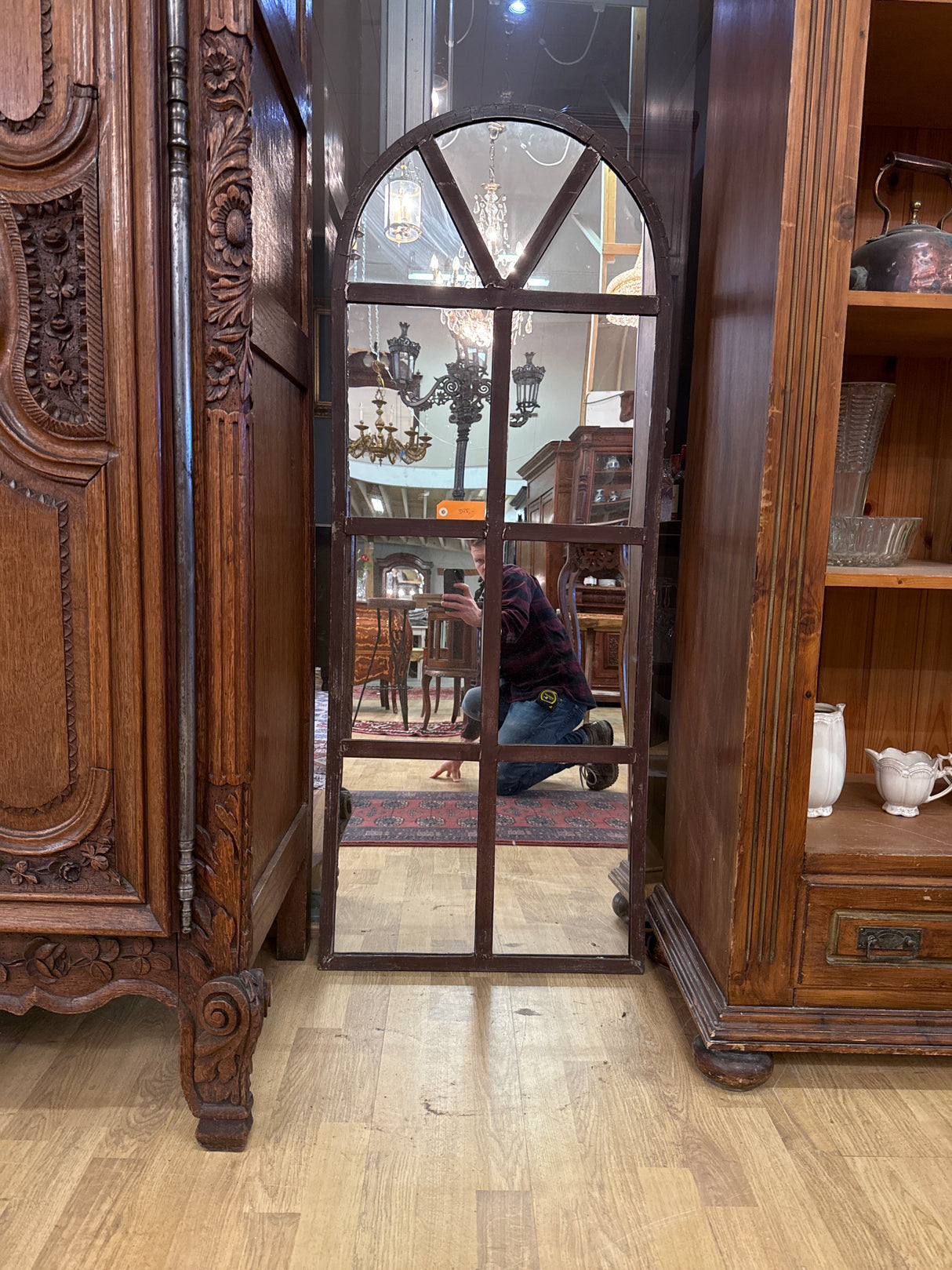 Gorgeous metal-framed mirror
