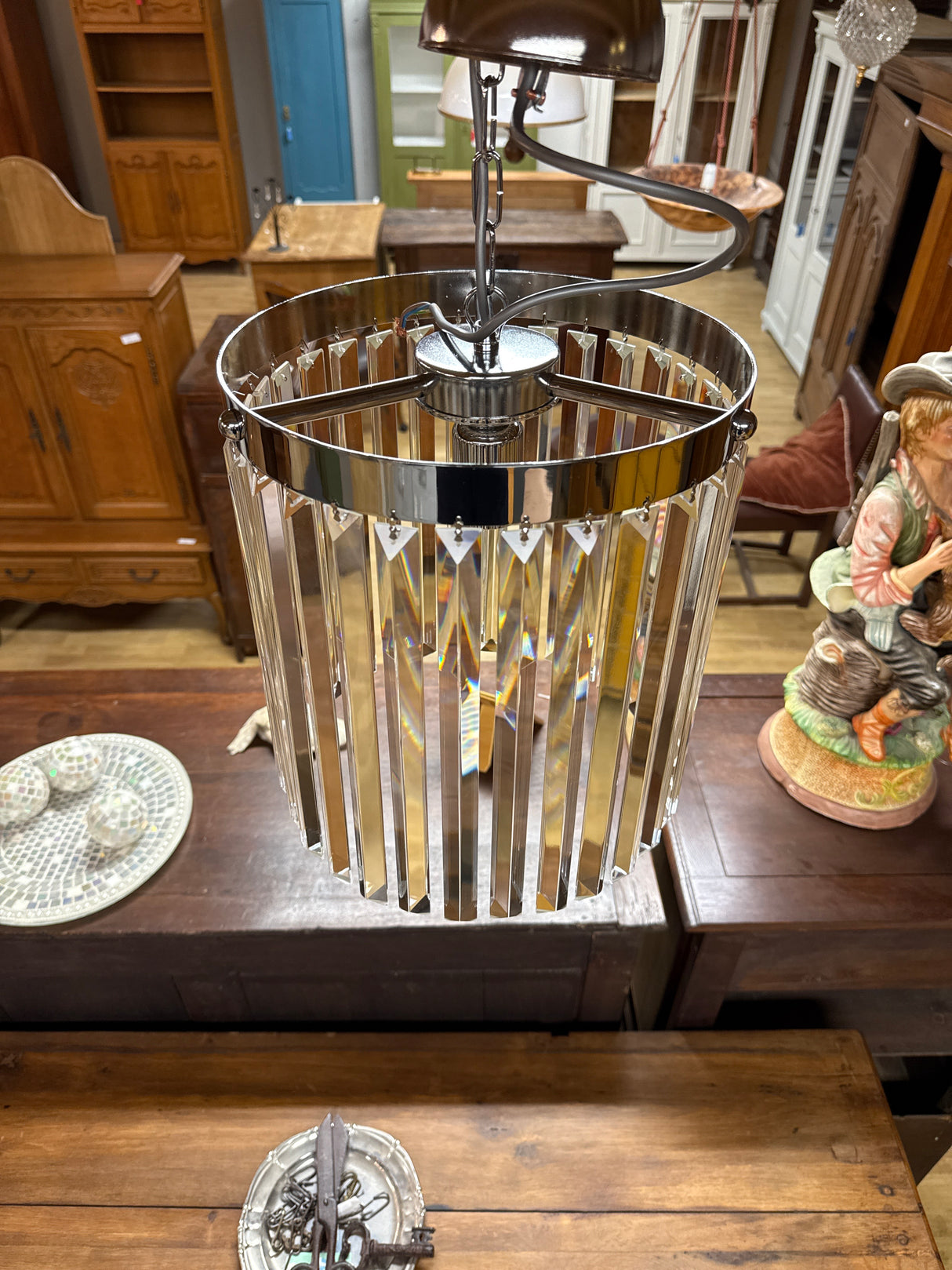 Modern Finnish crystal chandelier, Dia. 34cm, H. 29cm