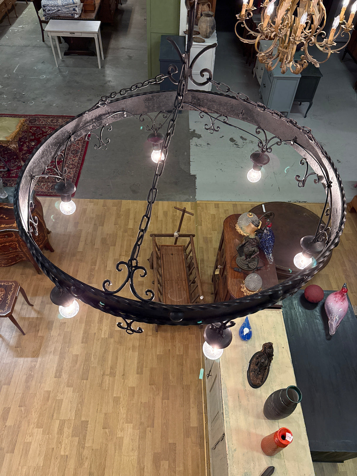 Stunning wrought iron lamp