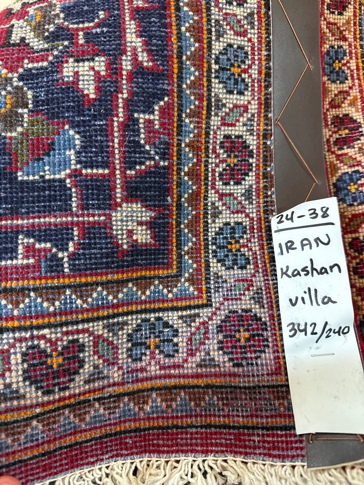 Upea aito käsinsolmittu villamatto 342cm x 240cm Kashan