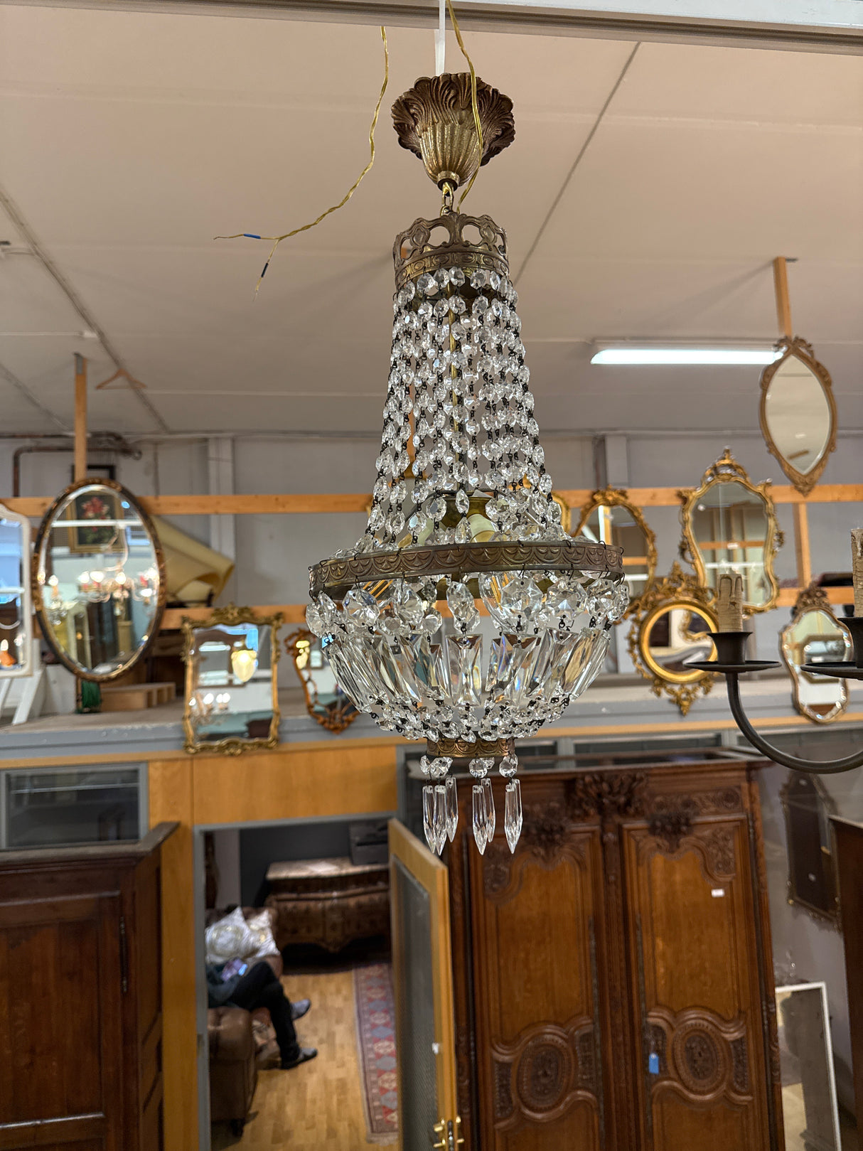 Beautiful Empire style chandelier, Dia. 50cm, H. 26cm