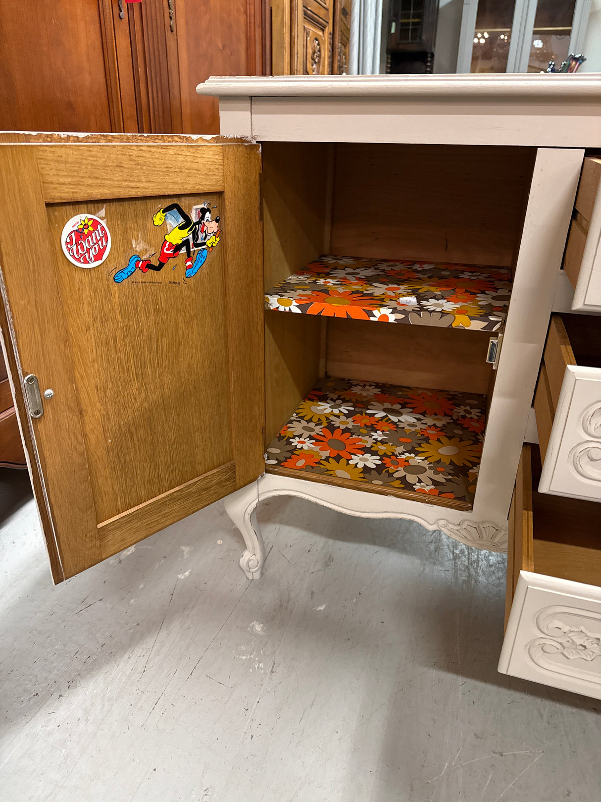 Rokokoo-lipasto L.80cm, S.43cm, K.74cm