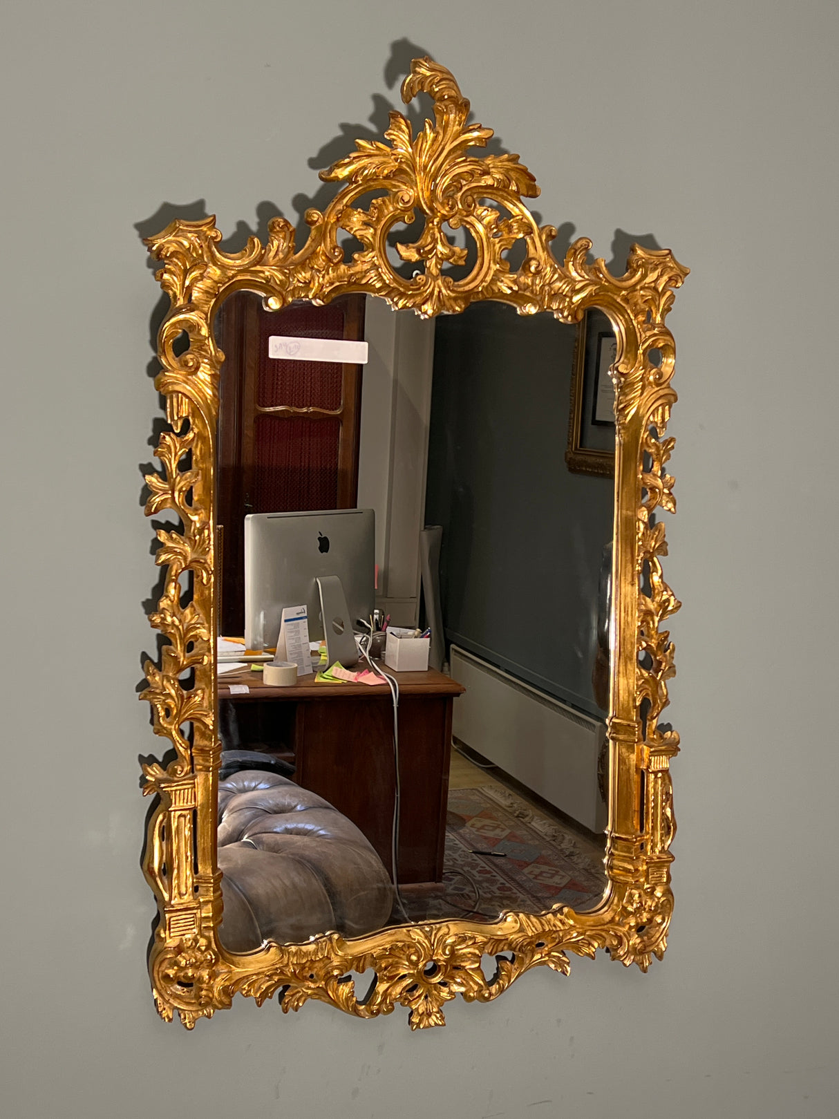 Upea rokokoo peili K. 109cm ja L.65cm