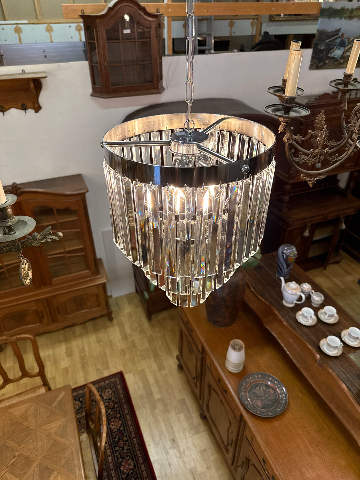 Stunning Finnish crystal lamp