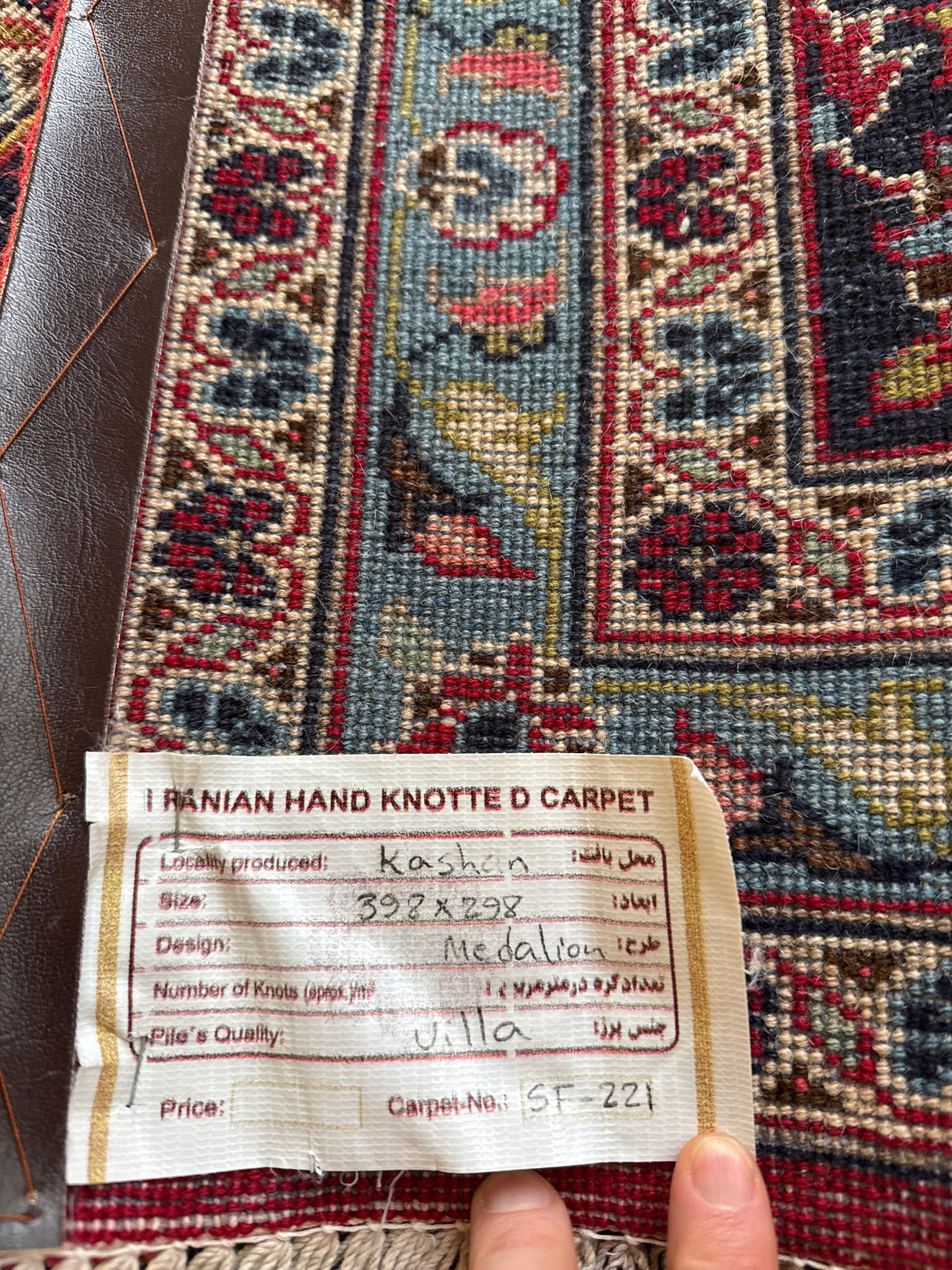 Gorgeous authentic hand-knotted wool rug 398cm x 298cm Kashan