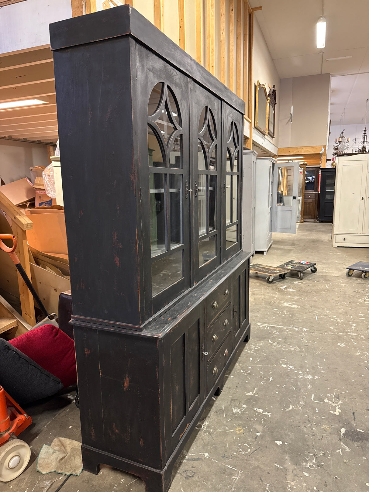 Display cabinet for dishes/books W.183cm, D.48cm, H.205.5cm