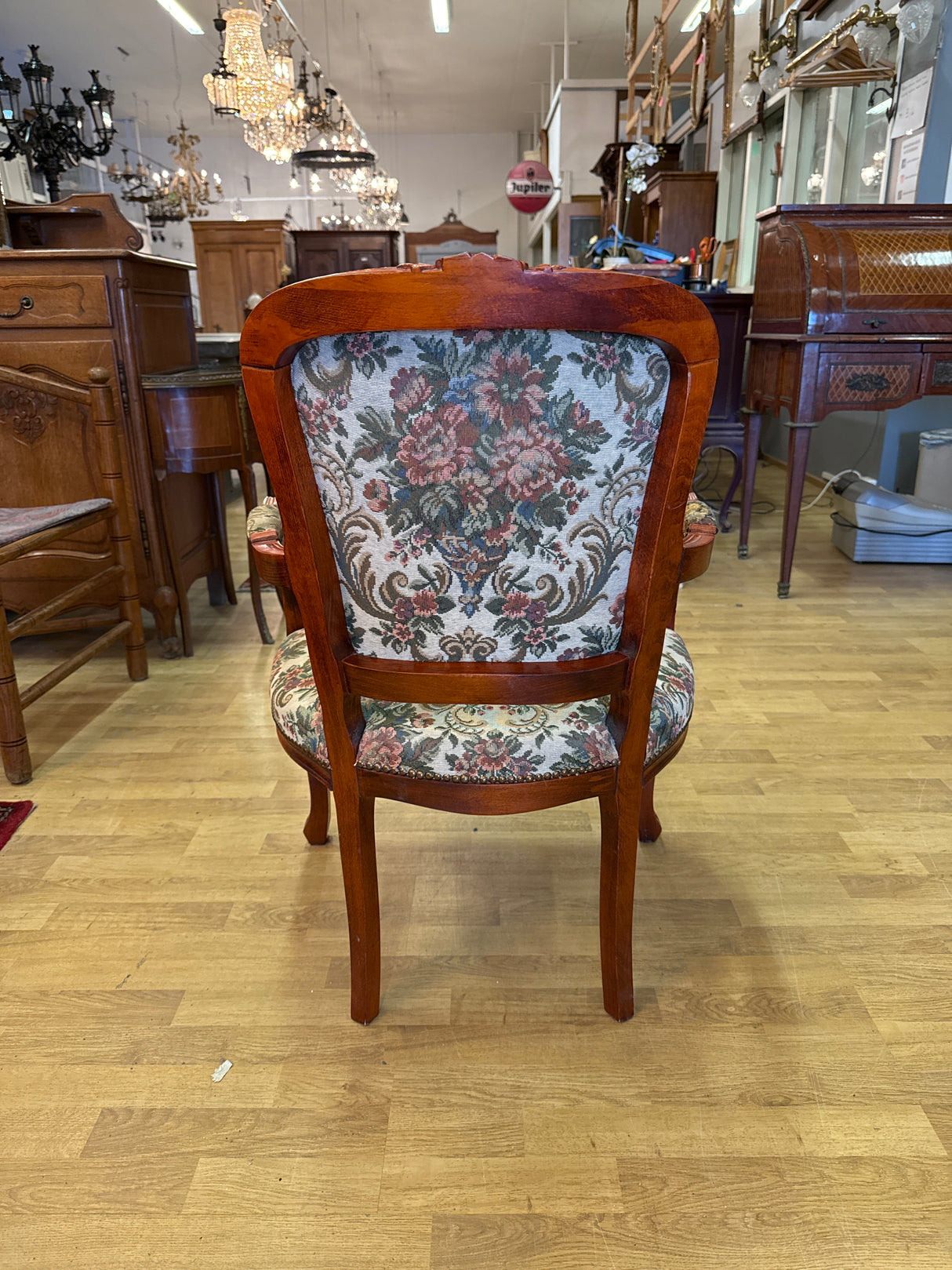 Rococo frame chair with kobel upholstery