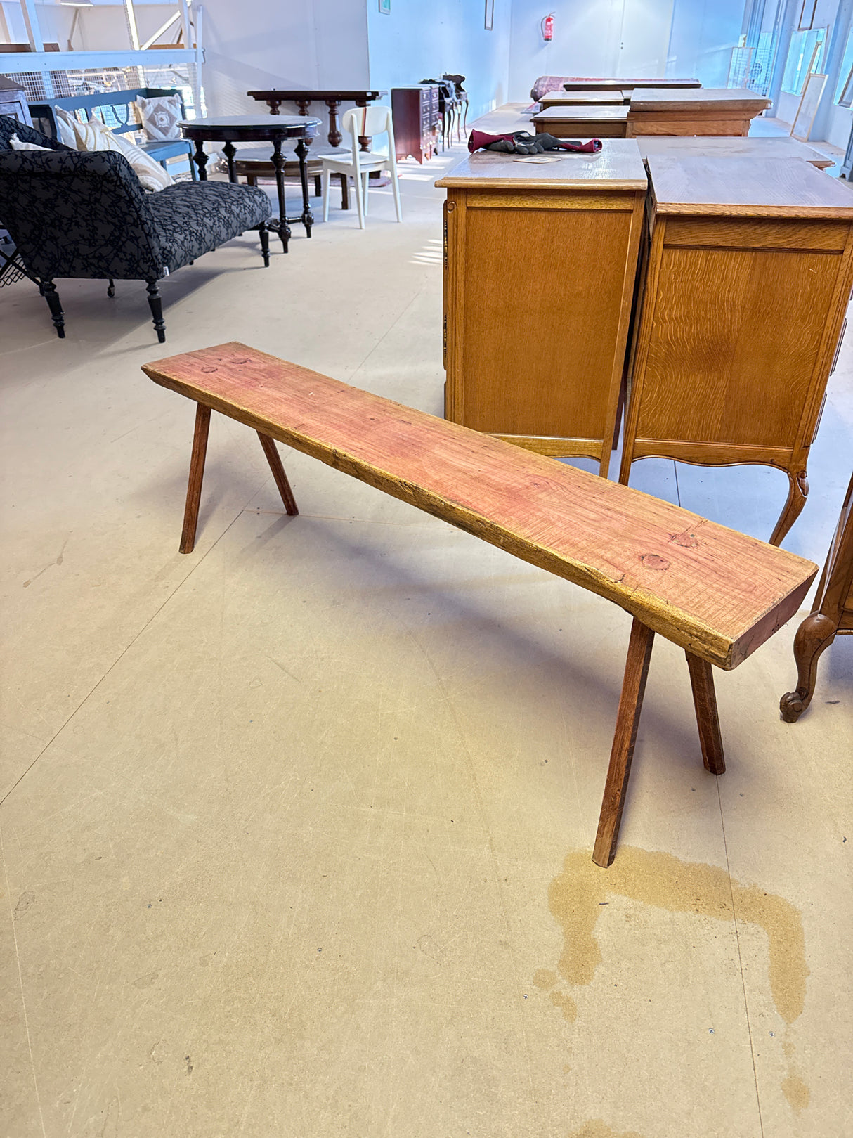 Kaunis talonpoikais-penkki P.150cm, S.25cm, K 46.5cm