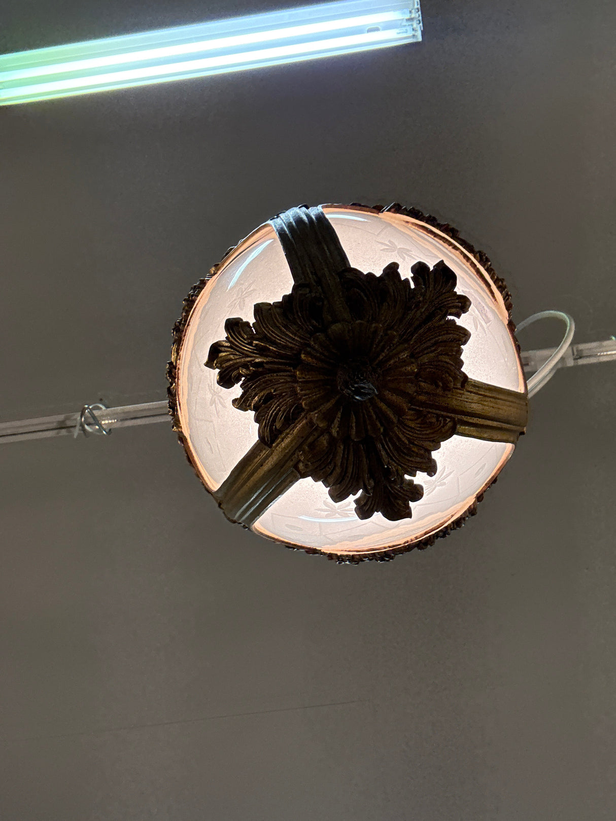 Gorgeous brass lamp W.50cm, H.28cm