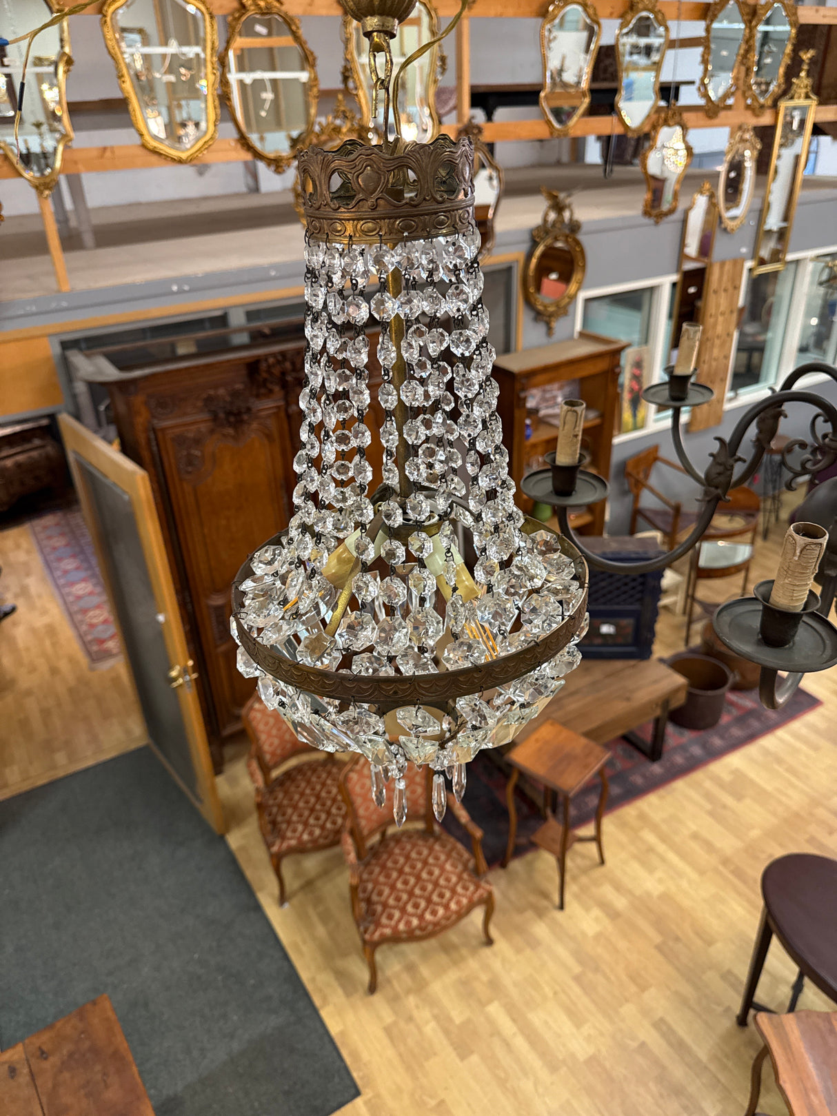 Beautiful Empire style chandelier, Dia. 50cm, H. 26cm