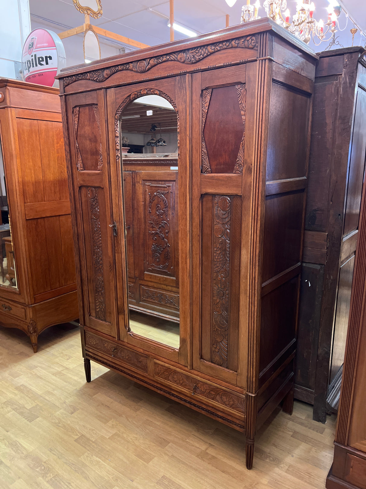 Art Nouveau wardrobe