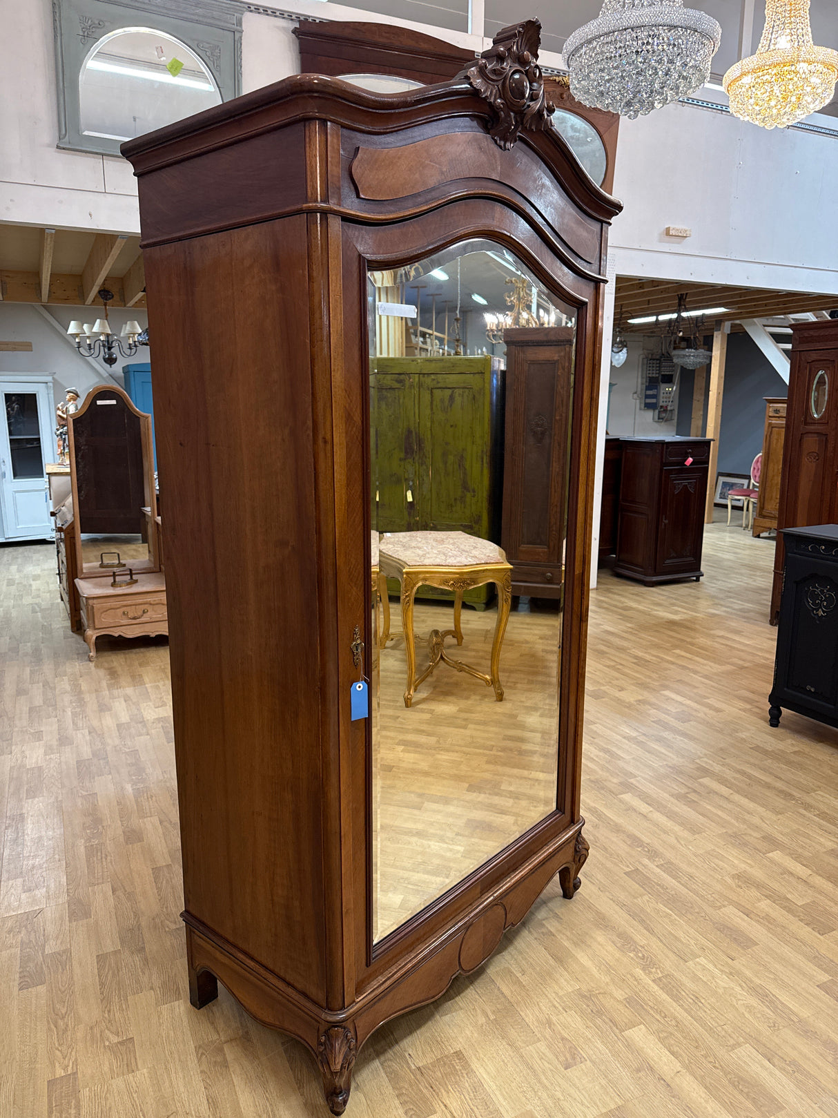 Rokokoo-peilikaappi L.114cm, S.60cm, K.230cm