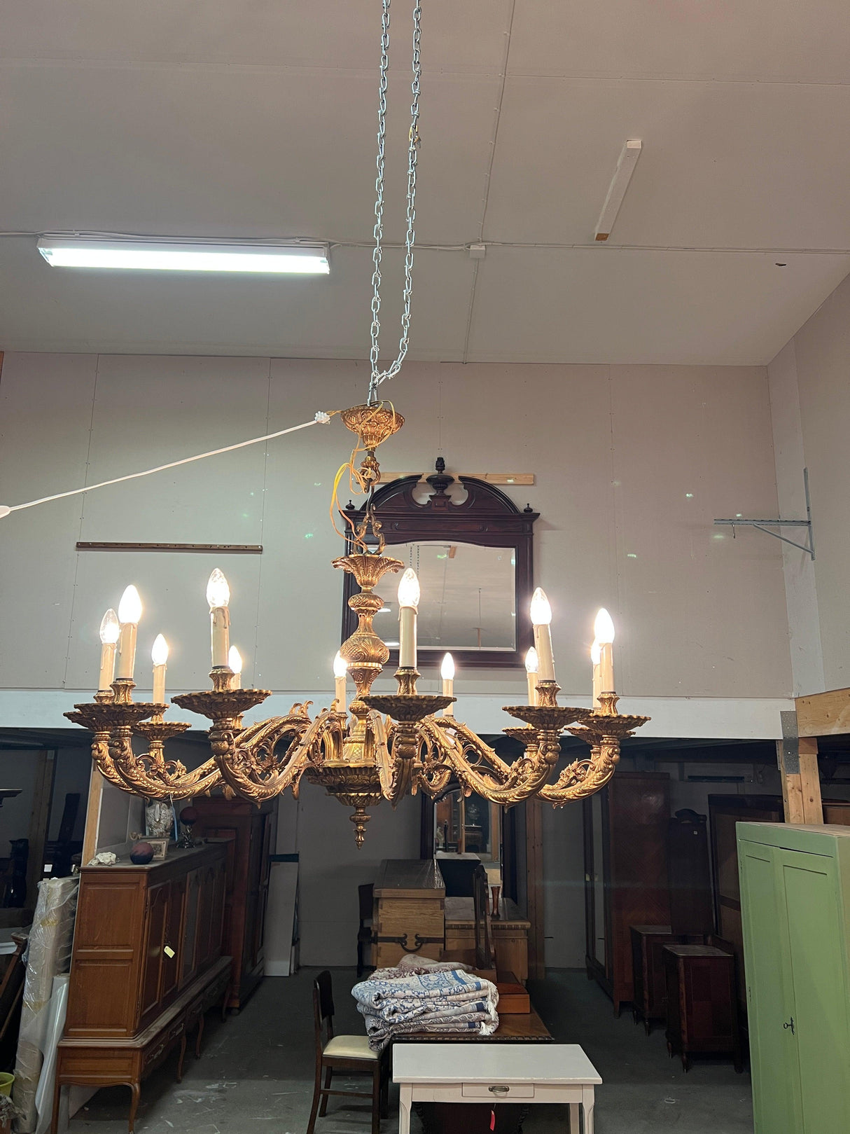 Gorgeous baroque crown in gilded bronze