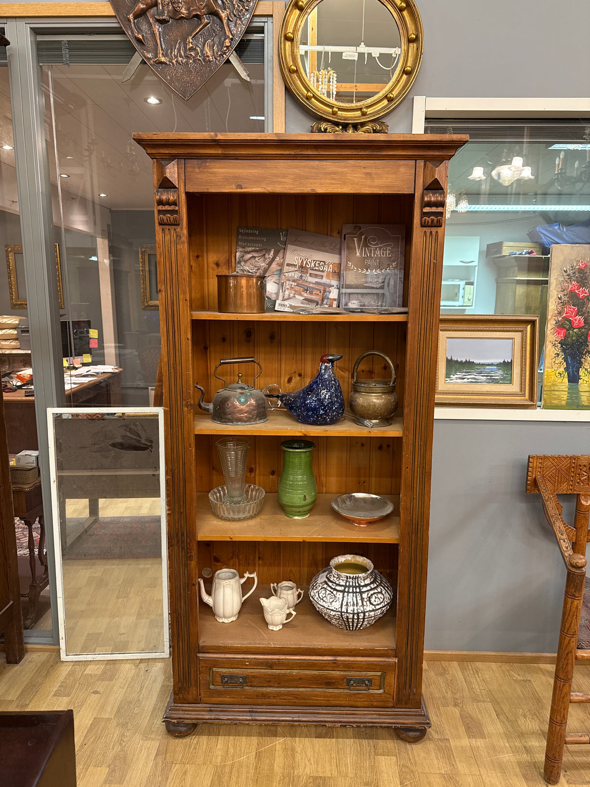 Kaunis avohyllykkö L.91cm, S.44.5cm, K.189cm