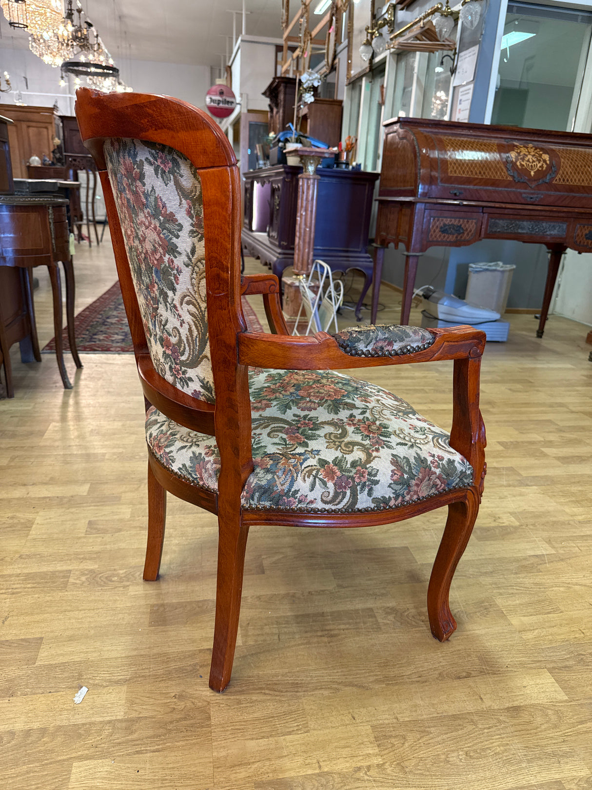 Rococo frame chair with kobel upholstery