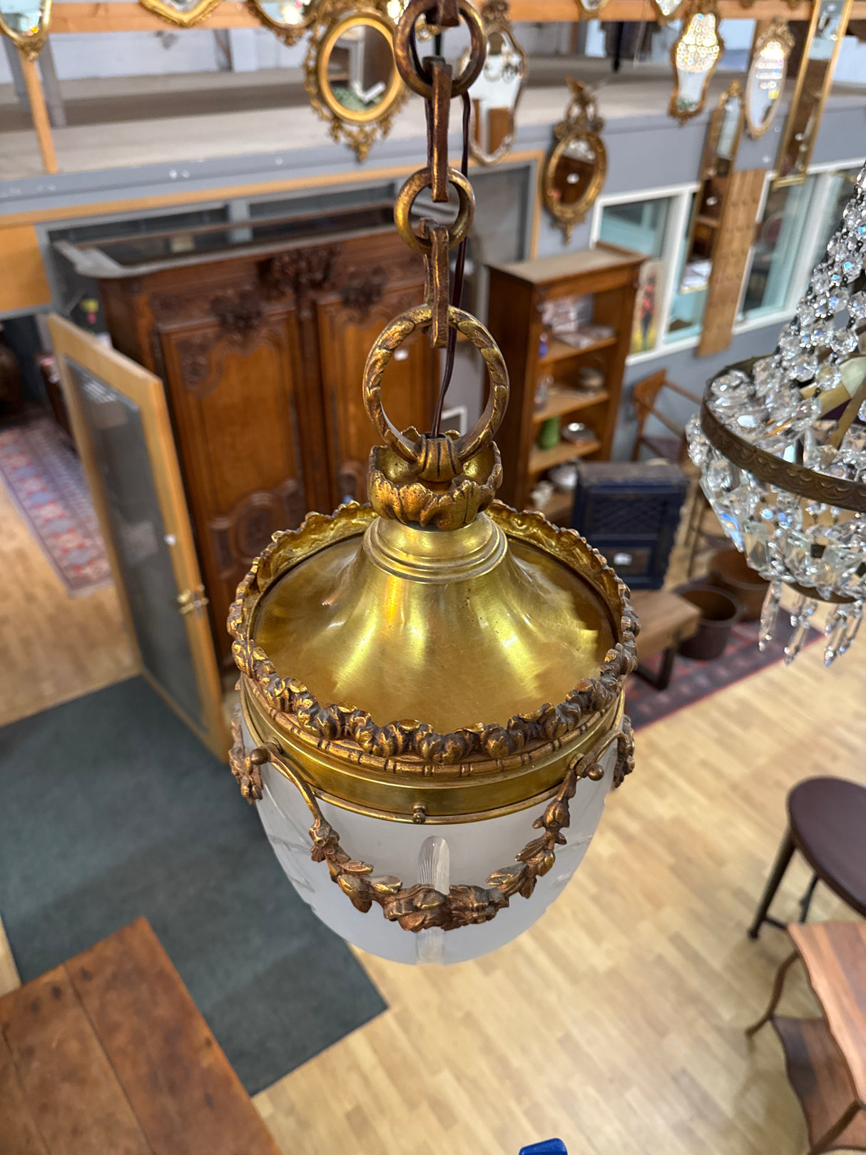 Empire lamp, W.46cm, H.24cm