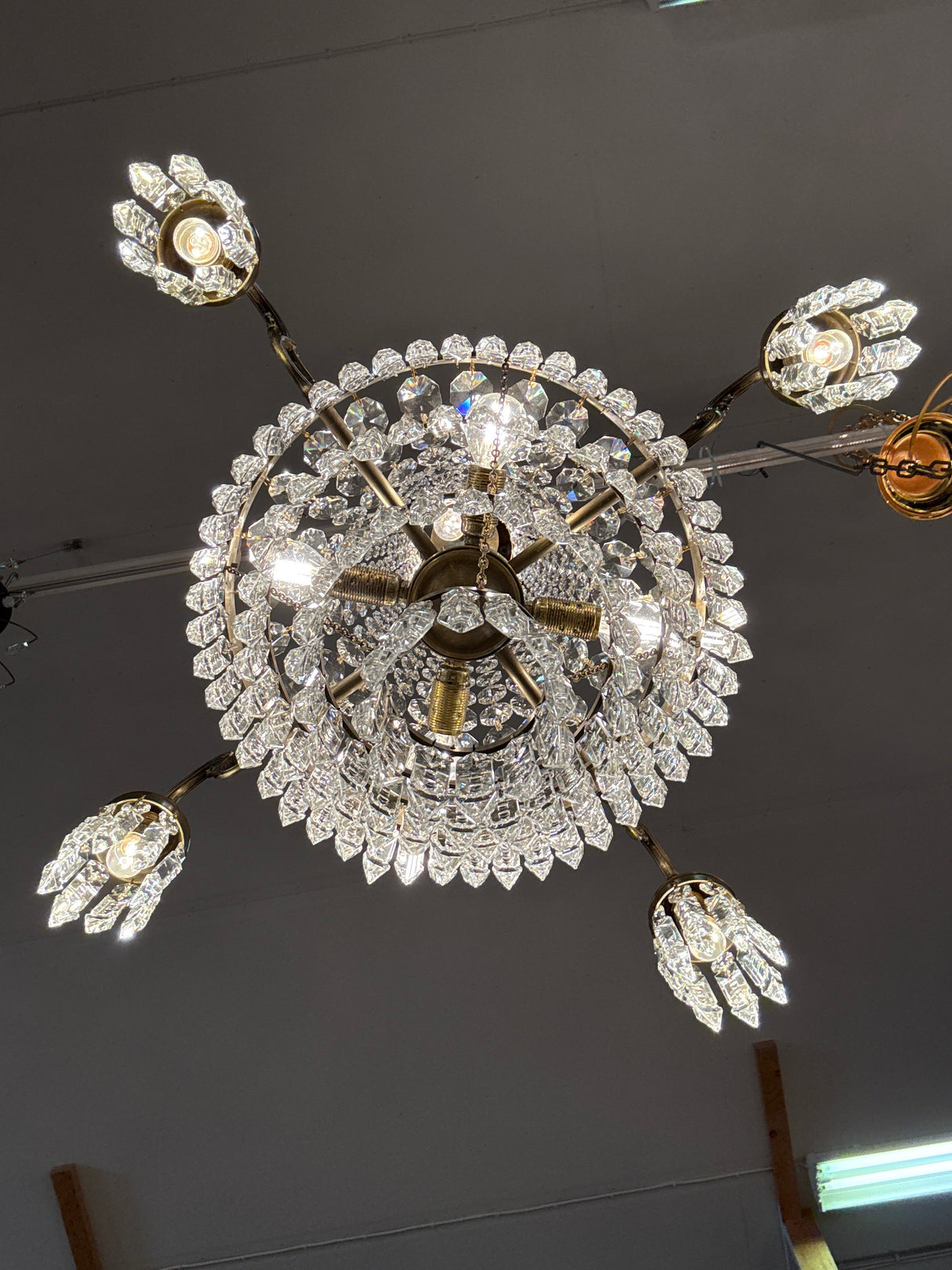 Beautiful Finnish empire crystal lamp