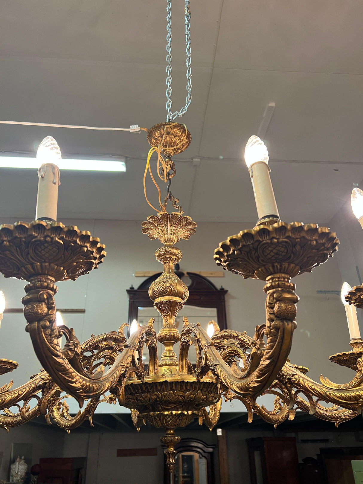 Gorgeous baroque crown in gilded bronze