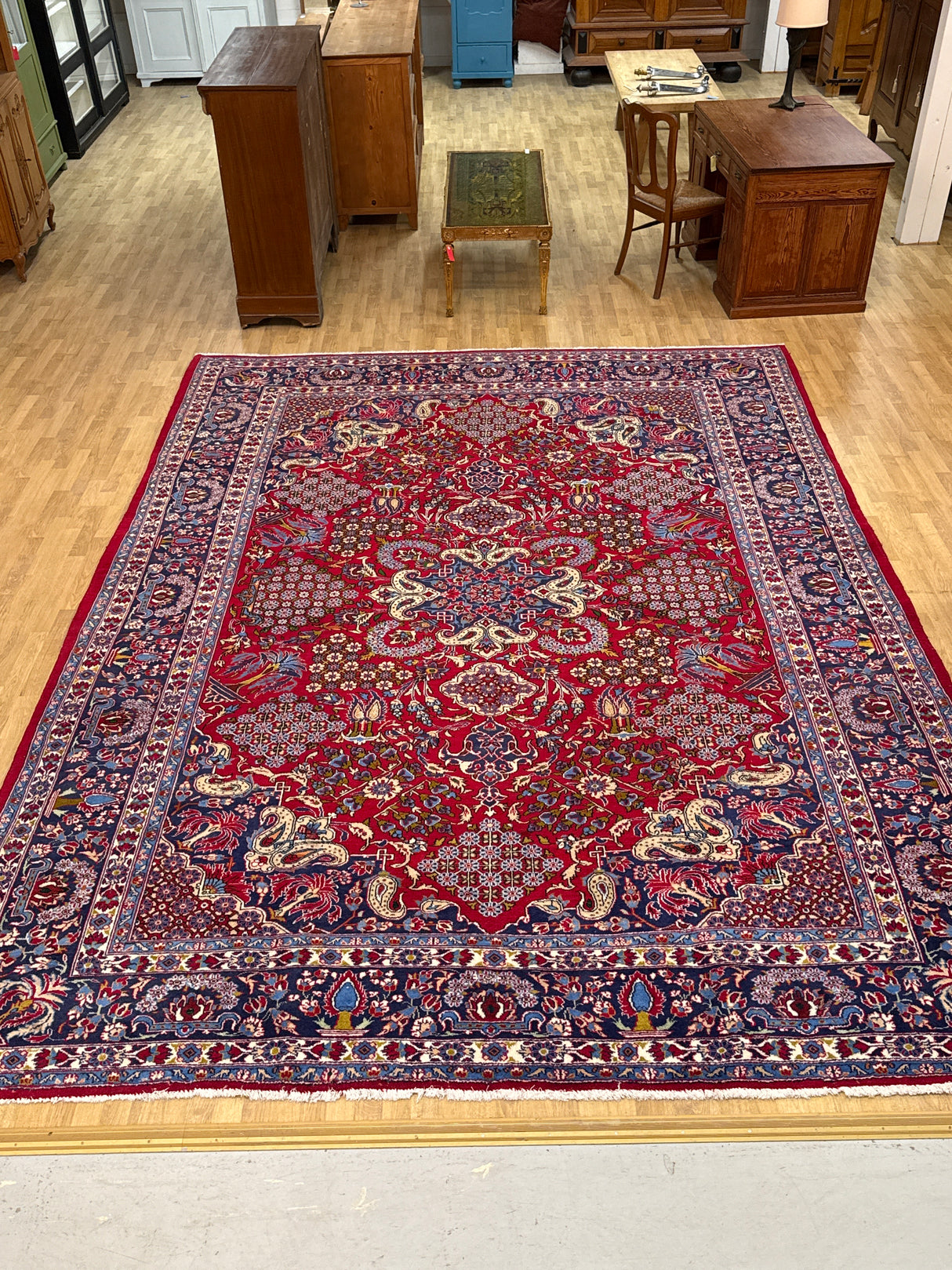 Käsinsomittu villamatto Näjäf abad 408cm x 302cm