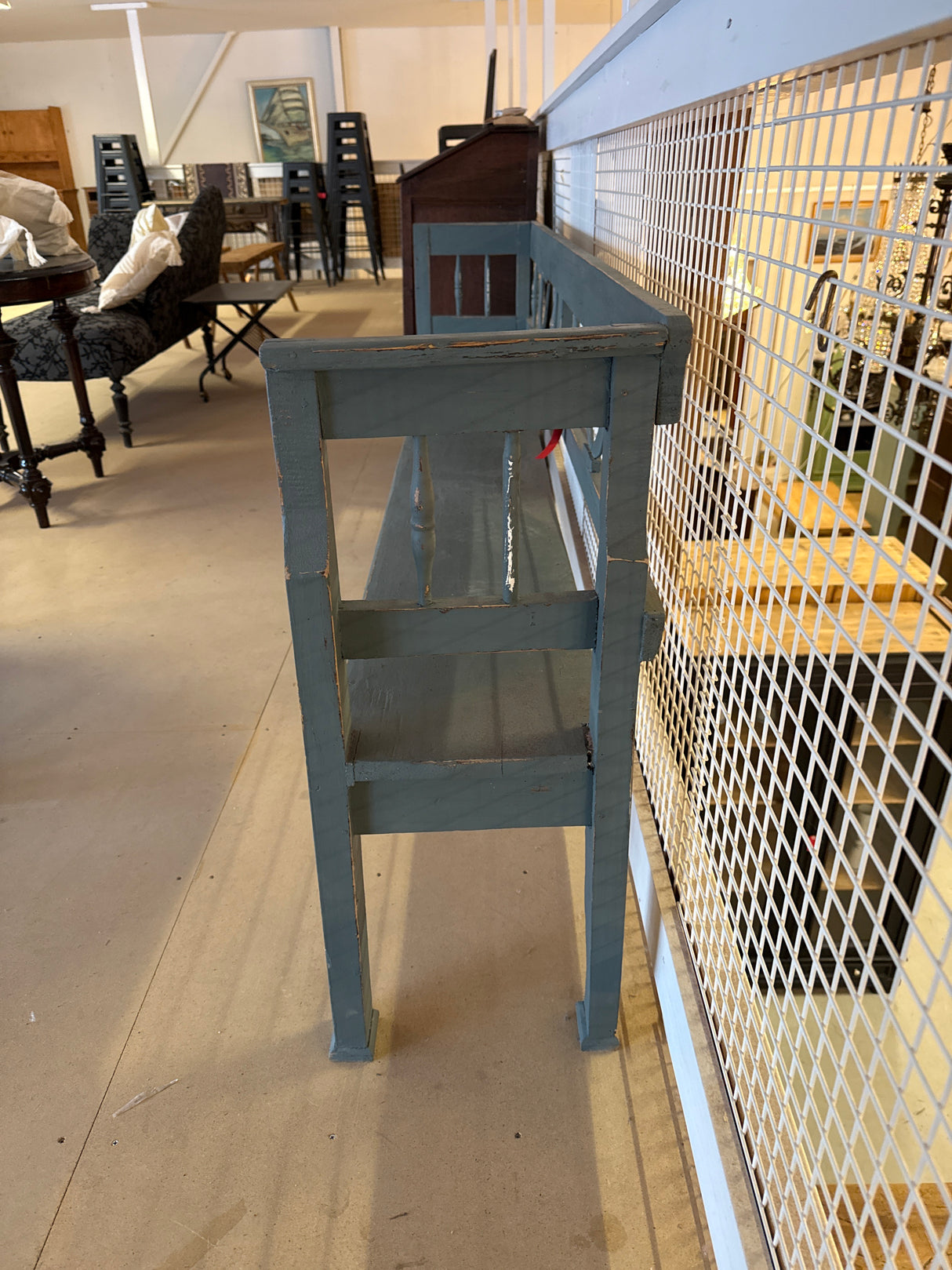 Kaunis talonpoikais penkki /puusohva L.197.5cm, S.34cm, K.81cm ja istuinkorkeus 41cm