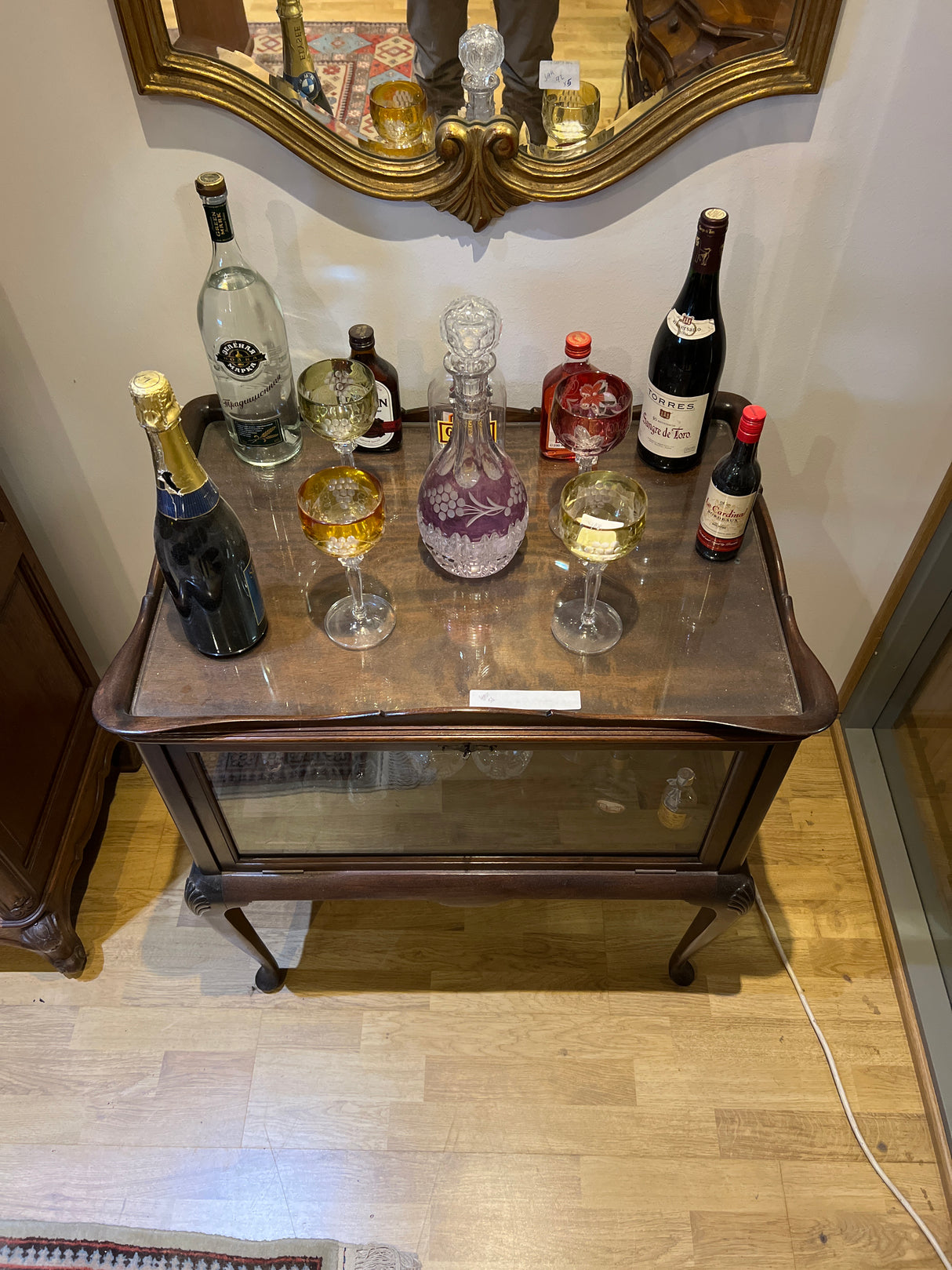 Rococo cocktail display case