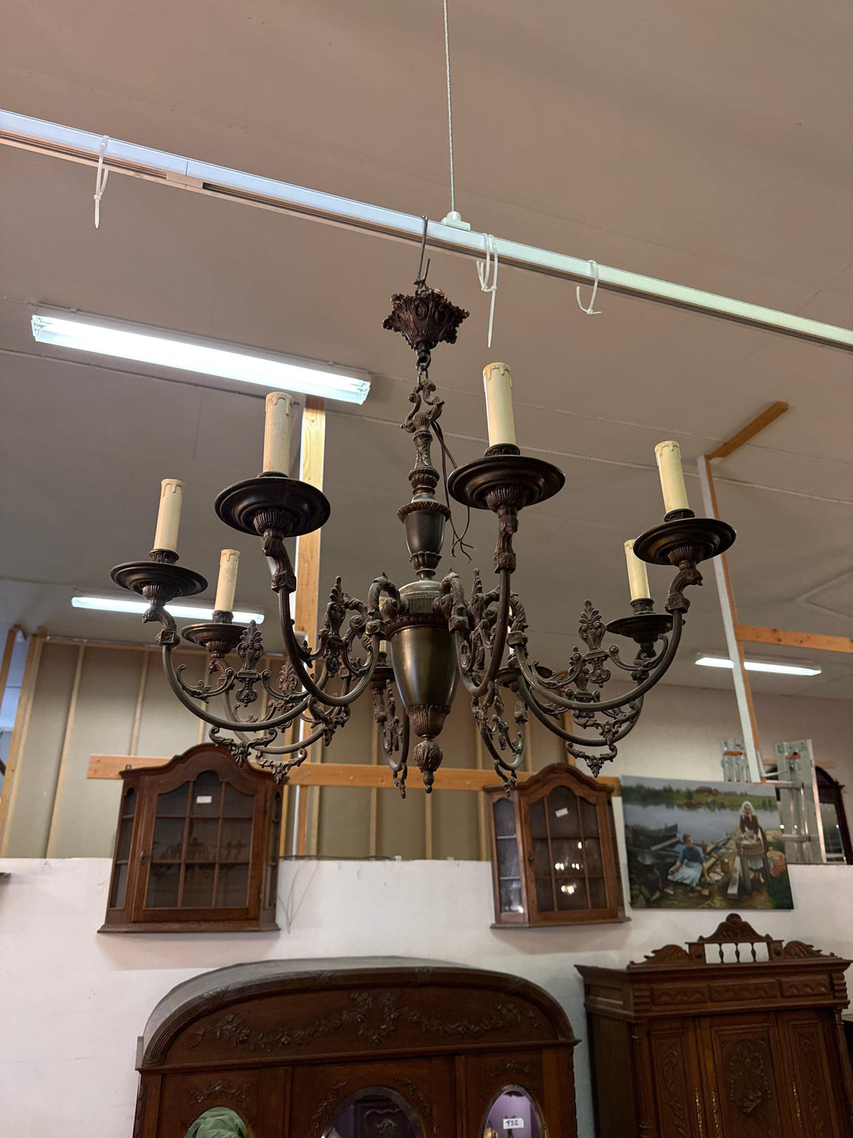Beautiful Empire style bronze lamp