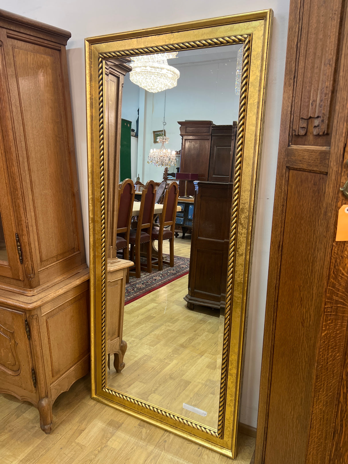 Beautiful faceted mirror W 74cm and H 164.5cm