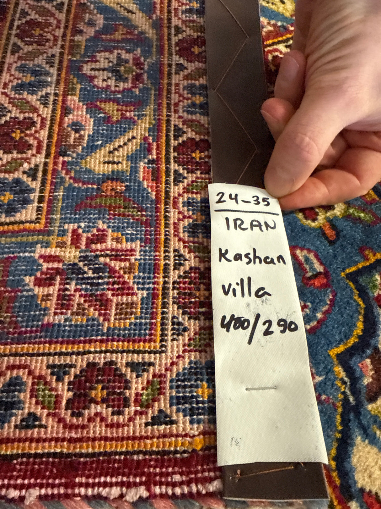 Upea aito käsinsolmittu villamatto 400cm x 290cm Kashan