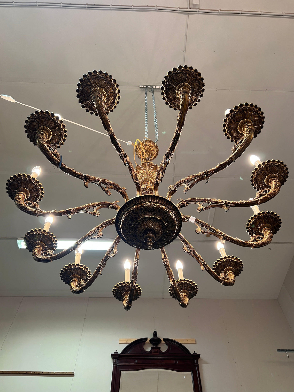 Gorgeous baroque crown in gilded bronze