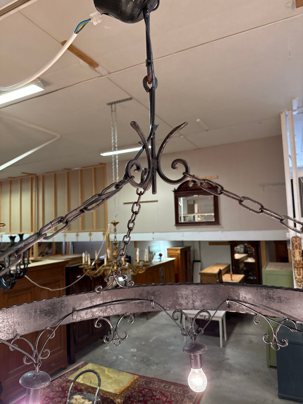 Stunning wrought iron lamp