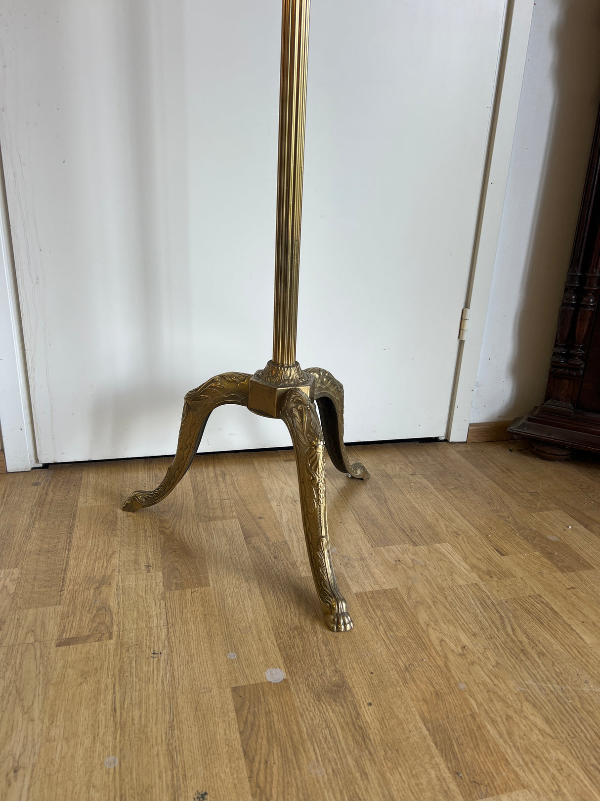 Brass coat rack H. 171cm