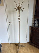 Brass coat rack H. 183cm