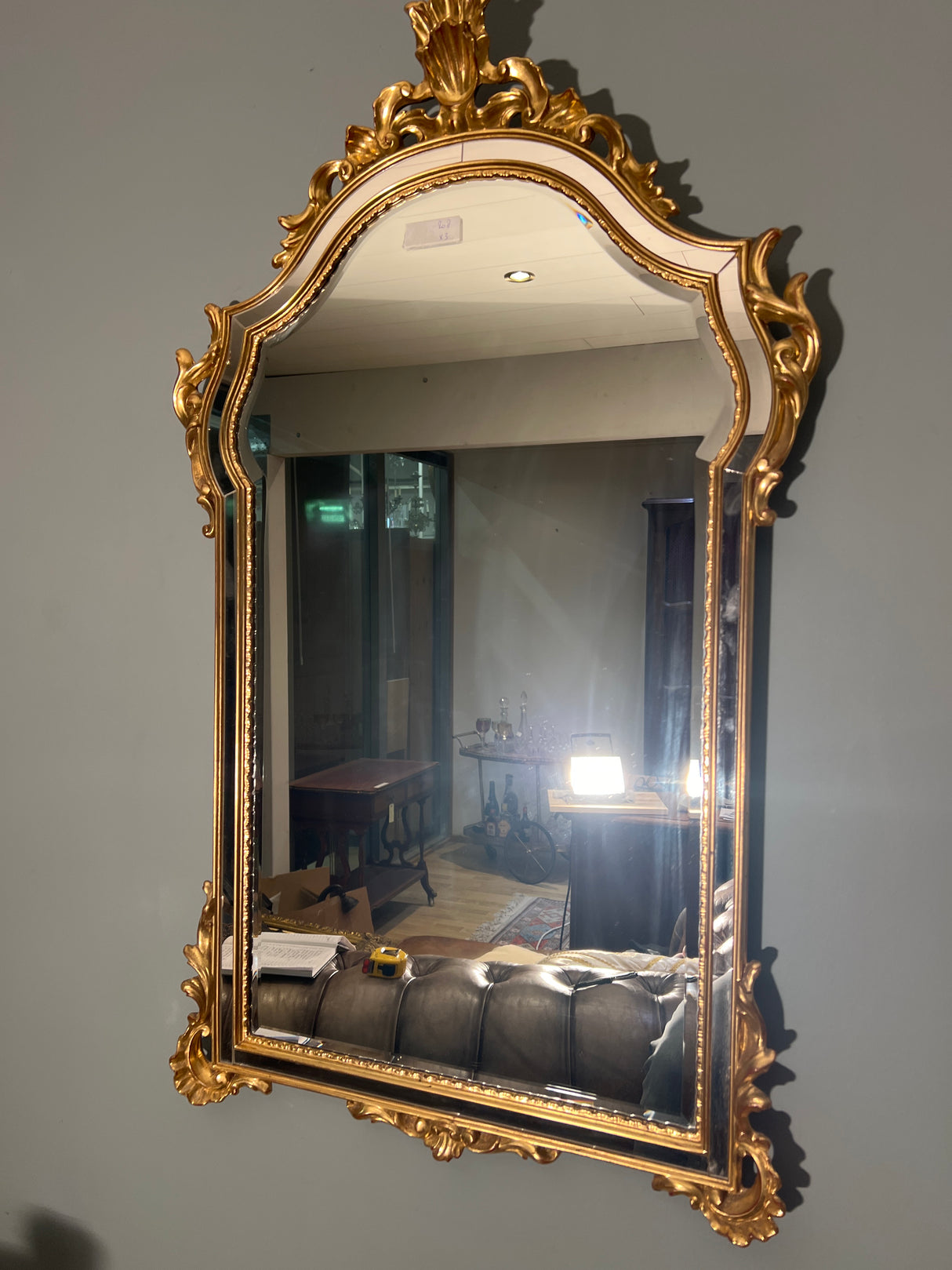 Upea Italialainen rokokoo peili K. 103cm ja K. 61cm