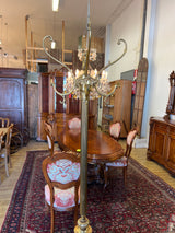 Pronssia, messinkiä ja marmoria oleva  pystynaulakko K. 185cm