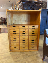 Magnificent old filing cabinet from the city of Heinola, W 99.5cm, D 48.5cm, H 140.5cm